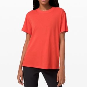 NWT Lululemon All Yours boyfriend tee, red